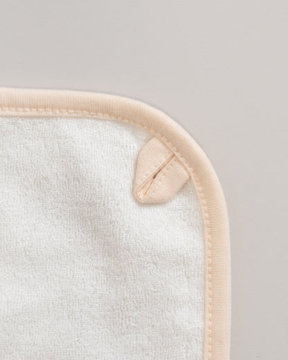 Twingle 100% Organic Muslin Wash Cloths-Soft Terry on the Back for maximum Absorbency-Built In Loop for Everyday Convenience-Deer & Hearts Print-Pack of 2-For Infants