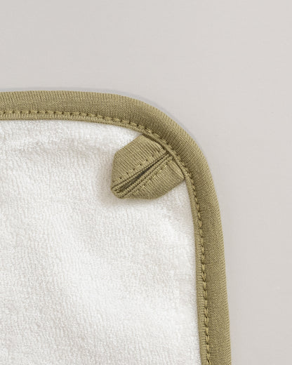 Twingle 100% Organic Muslin Wash Cloths-Soft Terry on the Back for maximum Absorbency-Built In Loop for Everyday Convenience-Roars & Autumn Print-Pack of 2-For Infants