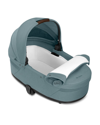 Cybex Balios S Lux Stroller & Cot S Lux Carry Cot Travel System-Taupe Frame & Stormy Blue