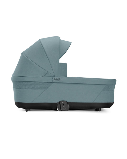 Cybex Cot S Lux Carry Cot-Attaches to Balios S Lux & Talos S Lux Stroller-No Adapters Required-Soft Foam Matrress-For 0 to 6M (Upto 9 Kg)-Stormy Blue