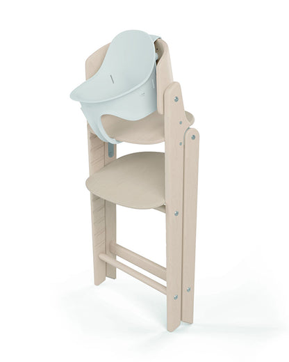Cybex Click & Fold 3 in 1 High Chair With Baby Set & Tray-Quick & Easy One Hand Unfold-Self Standing When Folded-Individual Height & Depth Adjustment of Seat & Footrest-For 6M to 99Y (Upto 120 Kg)-All Natural Light