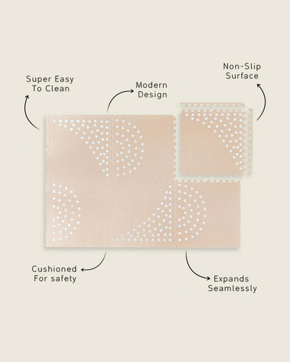 Lille Barn Polka Dreams Playmat-Includes 6 Waterproof EVA Foam Tiles-0M+