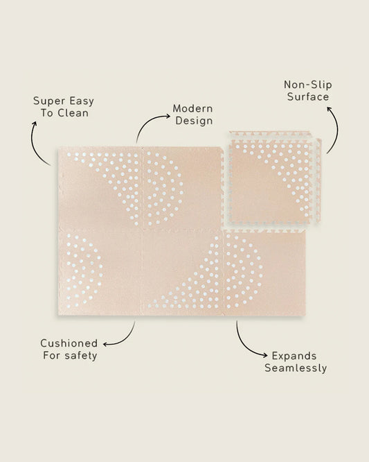 Lille Barn Polka Dreams Playmat-Includes 6 Waterproof EVA Foam Tiles-0M+