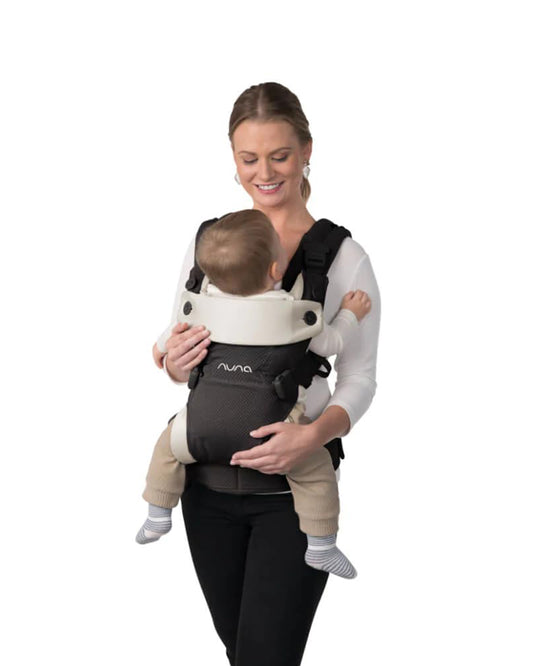 Nuna Luun Baby Carrier-3 Carry Positions-Washable Infant Head Support-For 0 to 3Y (Upto 16Kg)-Caviar