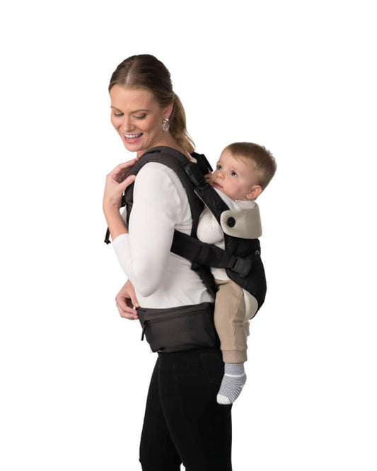 Nuna Luun Baby Carrier-3 Carry Positions-Washable Infant Head Support-For 0 to 3Y (Upto 16Kg)-Caviar