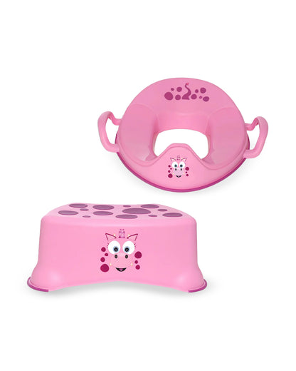 My Carry Potty Pink Dragon My Little Potty Seat with Step Stool-15M+