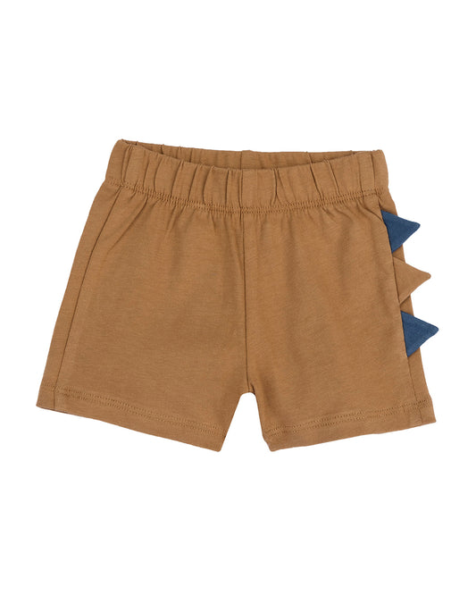 Chicco Navy Blue & Tan T-shirt & Shorts Set-Printed-Cotton-For Infants
