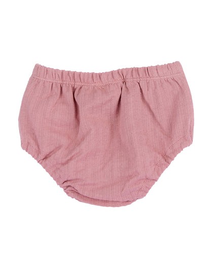 Chicco Pastel Pink Frock Dress with Bloomer-Solid-Cotton-For Infants