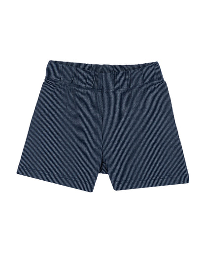 Chicco Red & Navy Blue T-shirt & Shorts Set-Printed-Cotton-For Infants