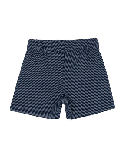 Chicco Red & Navy Blue T-shirt & Shorts Set-Printed-Cotton-For Infants