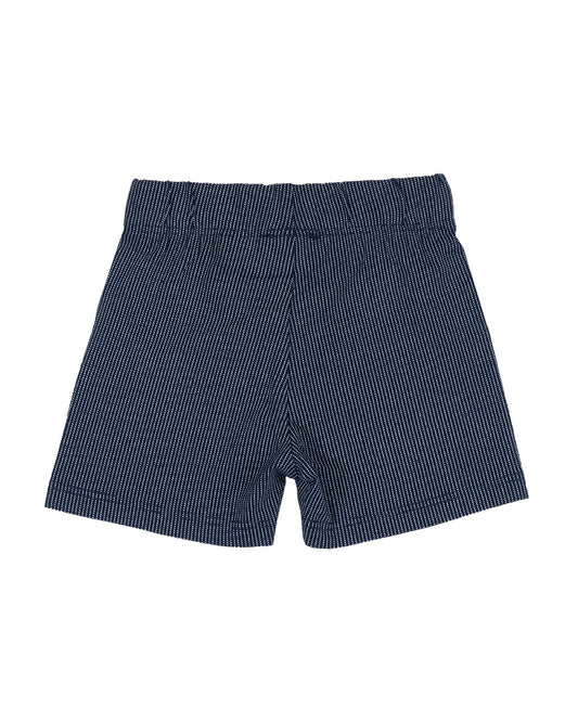 Chicco Red & Navy Blue T-shirt & Shorts Set-Printed-Cotton-For Infants