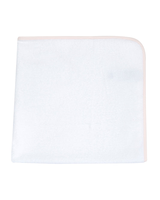 Chicco Hooded Baby Bath Towel-Organic Cotton-Light Pink