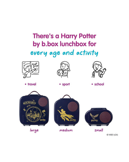 b.box Harry Potter Mini Lunchbox-Flexi Fruit Holder-Adjustable Divider-1000ml-36M+