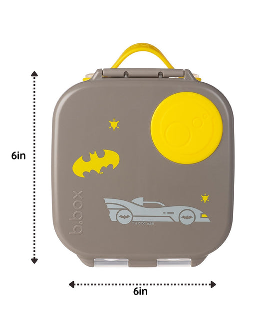 b.box Batman Mini Lunchbox-Flexi Fruit Holder-Adjustable Divider-1000ml-36M+