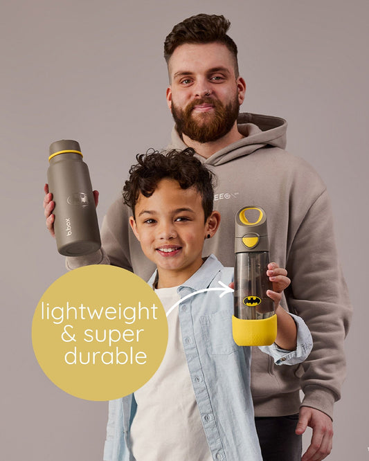 b.box Batman Tritan Straw Sipper-One Touch Open & Lock Lid-Spill Proof Straw Top-600ml-12M+