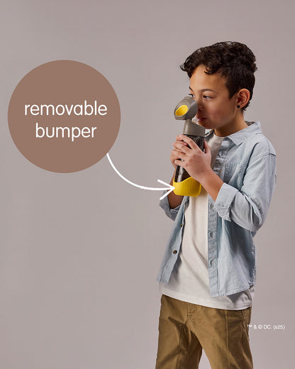 b.box Batman Tritan Straw Sipper-One Touch Open & Lock Lid-Spill Proof Straw Top-600ml-12M+