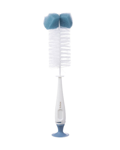 b.box 2-in-1 Bottle & Nipple Cleaning Brush-Comes with Separate Teat Cleaner-Soft Bristles For Scratch Free Clean-Ocean