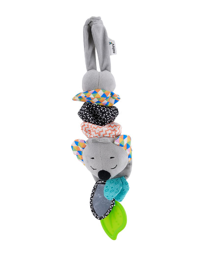 nuluv Musical Koala-Soft Toy-With Teether, Crinkle Sound & Fun Mirror for Self-recognition-Baby Sensory Stroller Toy-3M+