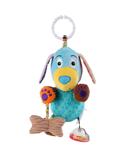 nuluv Play Puppy Rattle Toy-With Crinkle Sound-Stroller Toy-3M+