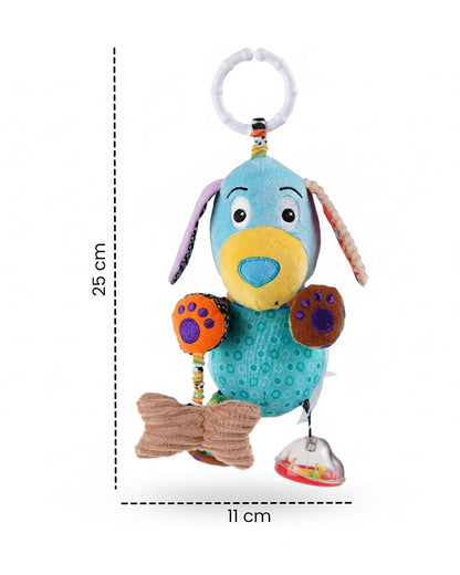 nuluv Play Puppy Rattle Toy-With Crinkle Sound-Stroller Toy-3M+