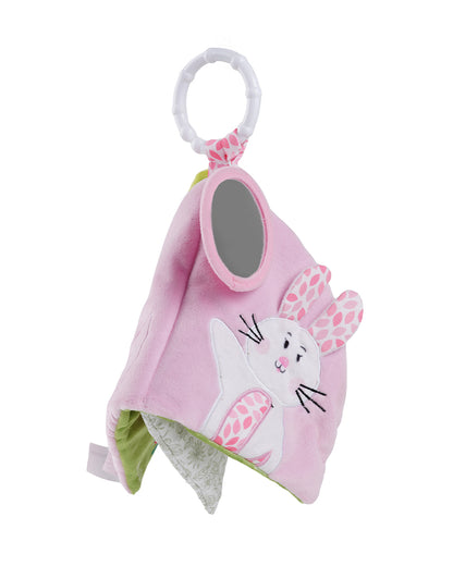 nuluv Butterfly Cloth Book-With Rattle & Crinkle Sound-Fun Mirror for Self-recognition-Learning & Educational Toys For 3M+