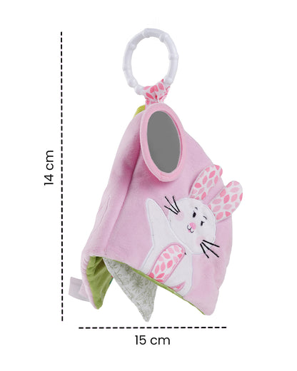 nuluv Butterfly Cloth Book-With Rattle & Crinkle Sound-Fun Mirror for Self-recognition-Learning & Educational Toys For 3M+