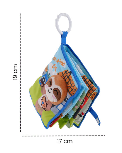 nuluv Peek-a-boo City-Cloth Book-With Squeaker, Rattle & Crinkle Sound-Learning & Educational Toys For 3M+