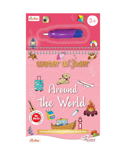 Pegasus Water Wonder Around The World Colouring Book-Art & Craft Kit-Develops Fine Motor Skills-36M+