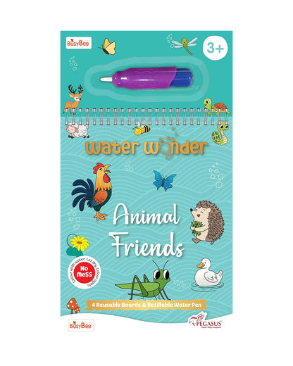 Pegasus Water Wonder Animal Friends Colouring Book-Art & Craft Kit-Develops Fine Motor Skills-36M+