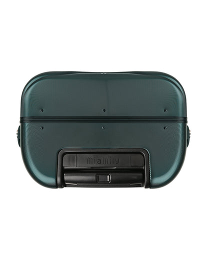 Miamily Forest Green Ride On Trolley Carry On Luggage-Swiss Design-with 3 Digit Lock and Built in Seat for Kids & Adults
