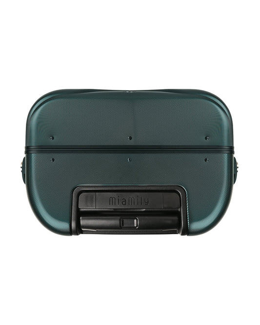 Miamily Forest Green Ride On Trolley Carry On Luggage-Swiss Design-with 3 Digit Lock and Built in Seat for Kids & Adults