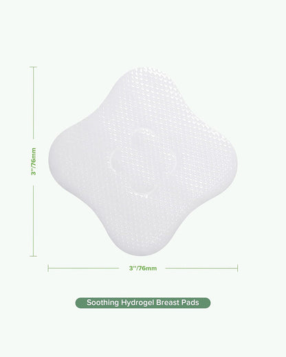 Haakaa Soothing Hydrogel Breast Pads-Instant Relief to Sore Nipples-Contains Glycerin & Lanolin to Moisturize & Boost Recovery-Pack of 8