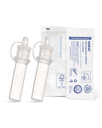 Haakaa Silicone Pre-sterilised Colostrum Collector-100% Medical-grade Silicone-Leakproof & Reusable-Pack of 2-4ml