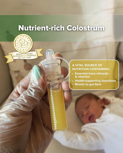 Haakaa Silicone Pre-sterilised Colostrum Collector-100% Medical-grade Silicone-Leakproof & Reusable-Pack of 6-4ml