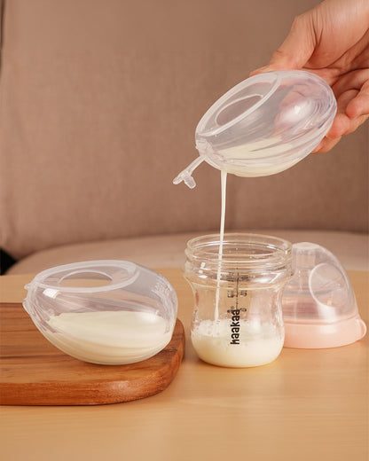 Haakaa Shell Wearable Silicone Breast Pump-100% Medical Grade Silicone-Discreet & Hands-Free Design for Comfortable Expression-BPA & PVC Free-75ml