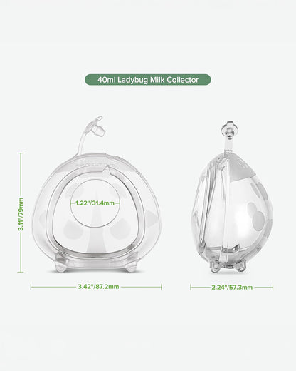 Haakaa Ladybug Silicone Breast Milk Collector-100% Medical Grade Silicone-One-piece Design with No Joints-40ml