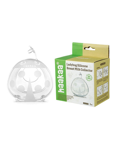 Haakaa Ladybug Silicone Breast Milk Collector-100% Medical Grade Silicone-One-piece Design with No Joints-75ml