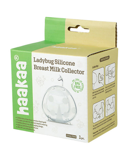 Haakaa Ladybug Silicone Breast Milk Collector-100% Medical Grade Silicone-One-piece Design with No Joints-75ml