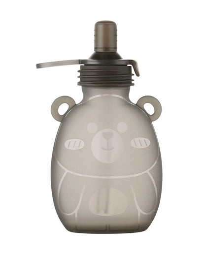 Haakaa Happii Bear Silicone Goody Pouch-Food Feeder-Reusable Food Pouch with Drinking Straw-Freezer & Microwave Safe-170ml-6M+
