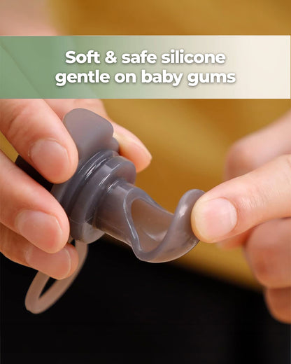 Haakaa Silicone Feeding Spoon Attachment-Feeding Accessories-Compatible With Yummy Food Pouches & Milk Storage Bags-Freezer & Microwave Safe