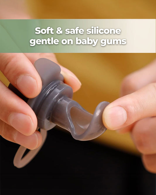 Haakaa Silicone Feeding Spoon Attachment-Feeding Accessories-Compatible With Yummy Food Pouches & Milk Storage Bags-Freezer & Microwave Safe