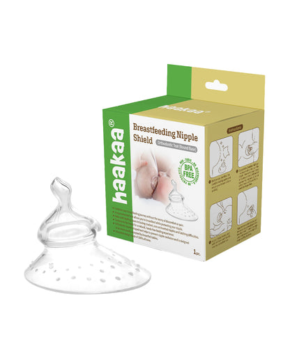 Haakaa Nipple Shields-Thumb Shaped for Easy Baby Transition-100% Food-Grade Silicone-For Breastfeeding Moms