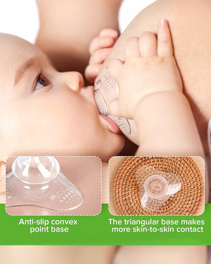 Haakaa Nipple Shields-Thumb Shaped for Easy Baby Transition-100% Food-Grade Silicone-For Breastfeeding Moms