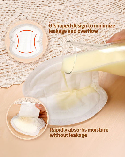Haakaa Disposable Nursing Pads-Super-absorbent Polymer-Butterfly Shaped For Extra Coverage-Pack of 36