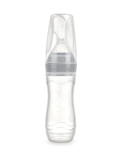 Haakaa Silicone Baby Food Dispensing Spoon-Food Feeder-Soft Flexible Body-Dishwasher Safe-120ml-Grey-6M+
