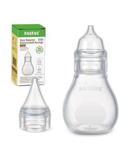 Haakaa Easy Squeezy Silicone Bulb Syringe-Baby Nose Cleaner-Two-piece Design for Easy Use-For Newborn