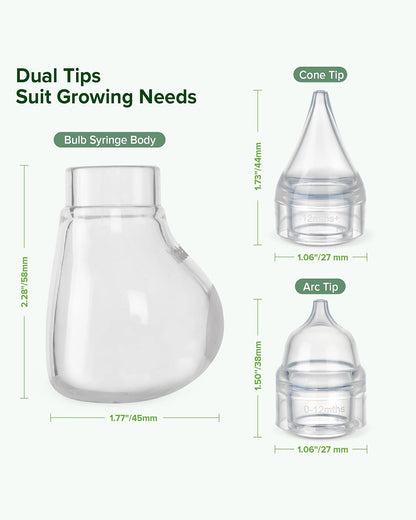 Haakaa Easy Squeezy Silicone Bulb Syringe-Baby Nose Cleaner-Two-piece Design for Easy Use-For Newborn