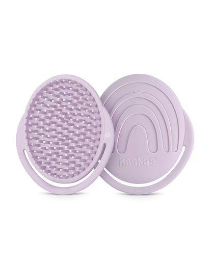 Haakaa Silicone Bath Brush-Hypoallergenic & Super Soft Bristles-Lavender