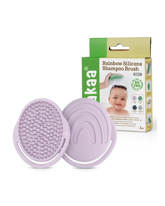 Haakaa Silicone Bath Brush-Hypoallergenic & Super Soft Bristles-Lavender