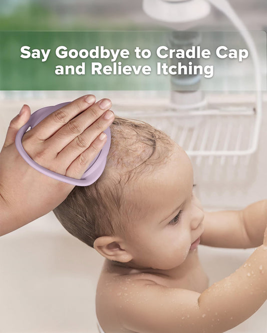 Haakaa Silicone Bath Brush-Hypoallergenic & Super Soft Bristles-Lavender